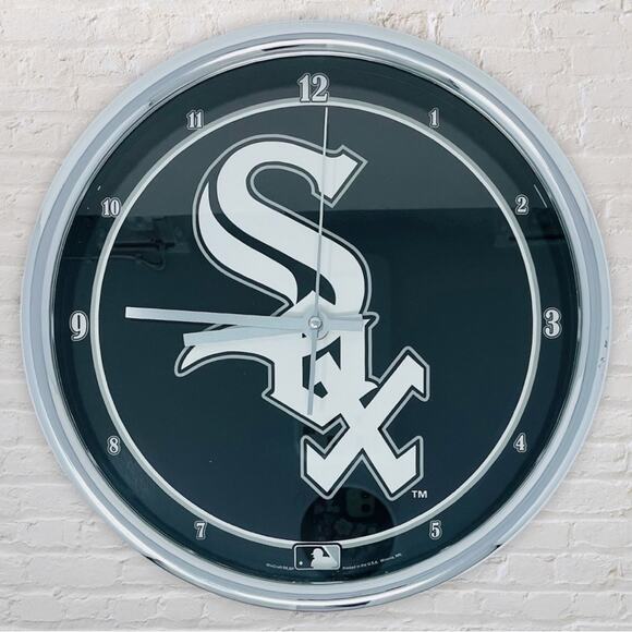 Chicago White Sox Wall Clock | Y2K Vintage MLB Decor | 12” | Collectible - Picture 4 of 7